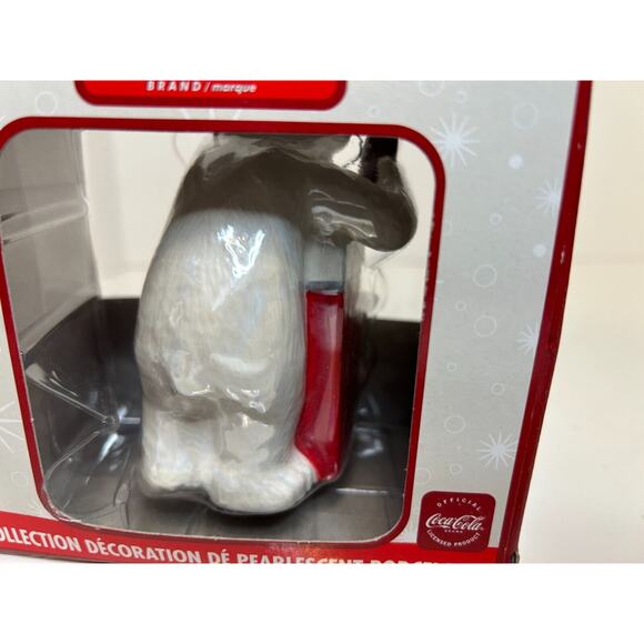 Coca-Cola Pearlescent Porcelain Ornaments Lot of 3 Christmas 2003 2004 - Picture 7 of 7